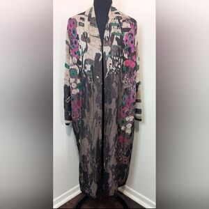 Marina Rinaldi Cottagecore Prairiecore Cozy Lagenlook Cabincore Long Cardigan XL